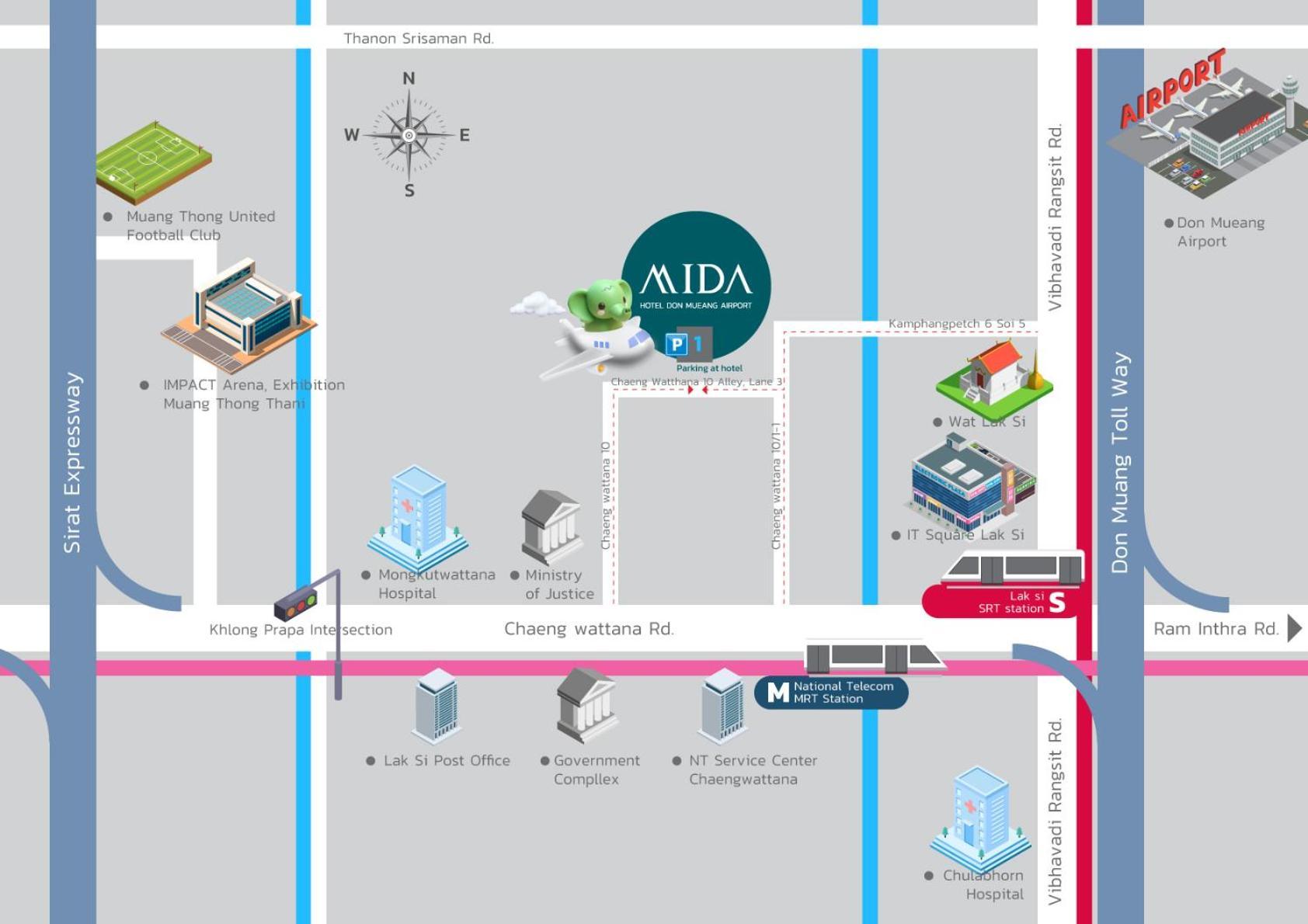 Mida Hotel Don Mueang Airport Bangkok Buitenkant foto